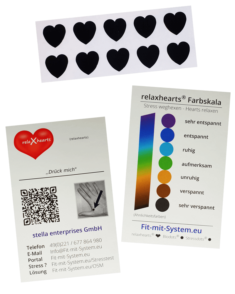 relaXhearts® Heartfeeds mit relaXhearts® Farbskala